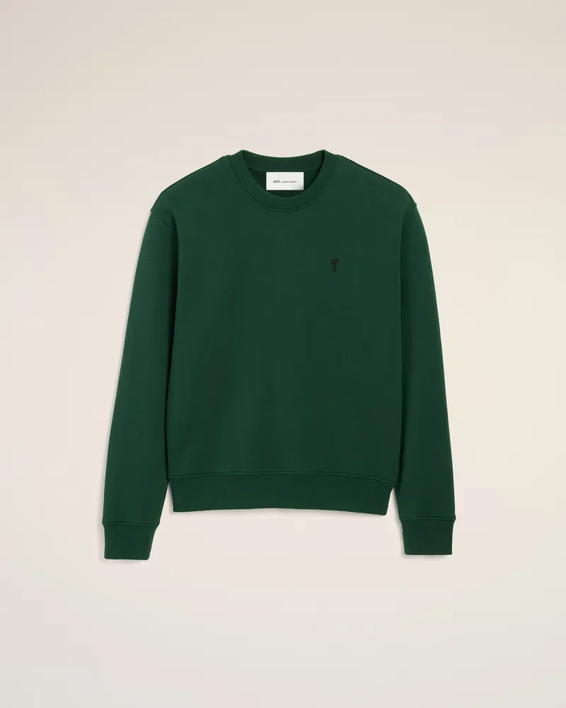 AMI Paris Ami de Coeur Sweatshirt aus grünem Baumwollstoff Grün für Herren Flaschengrün