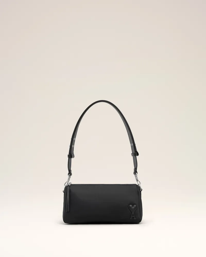 AMI Paris Marcel Tasche aus schwarzem Nylon Schwarz Unisex Schwarz