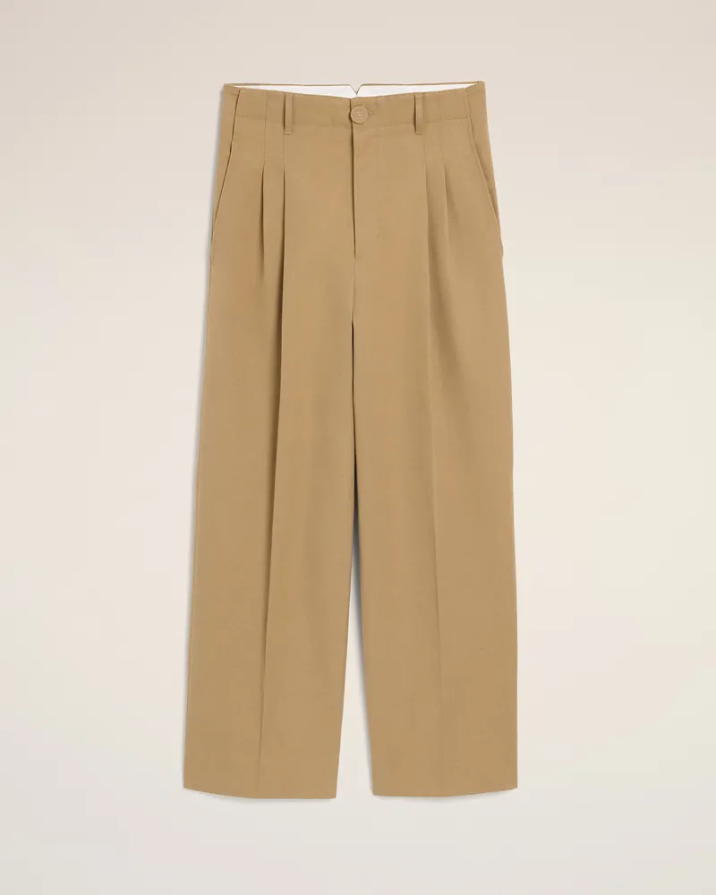 AMI Paris Beige High-Waist Carrot-Fit Hose aus Baumwolle und Leinen Beige für Herren Beige