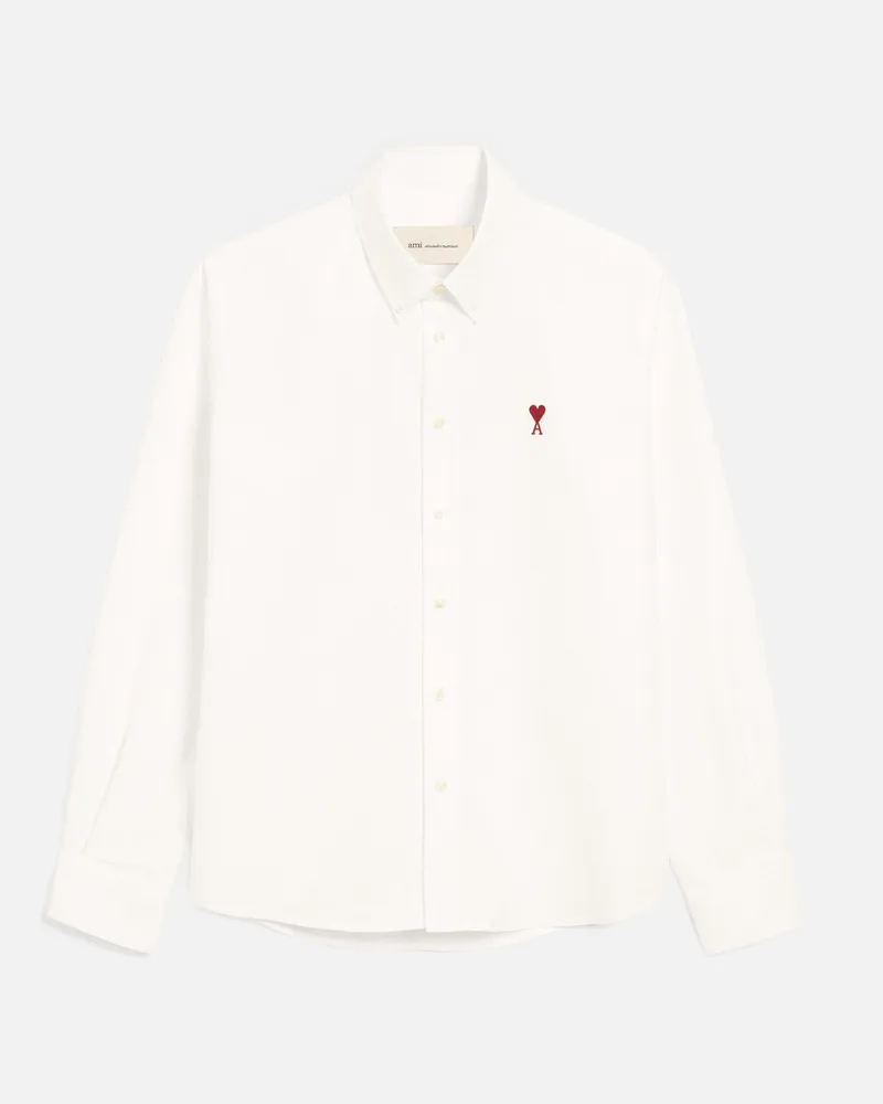AMI Paris Ami de Coeur Hemd aus weißer Baumwolle Weiß - Größe Unisex Natural