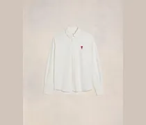Ami de Coeur Button-Down-Hemd aus weißer Baumwolle Weiß Unisex