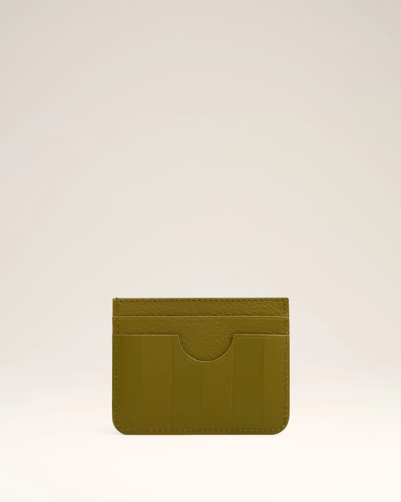 AMI Paris Midi Kartenetui aus Leder in Khaki Grün Unisex Lichen