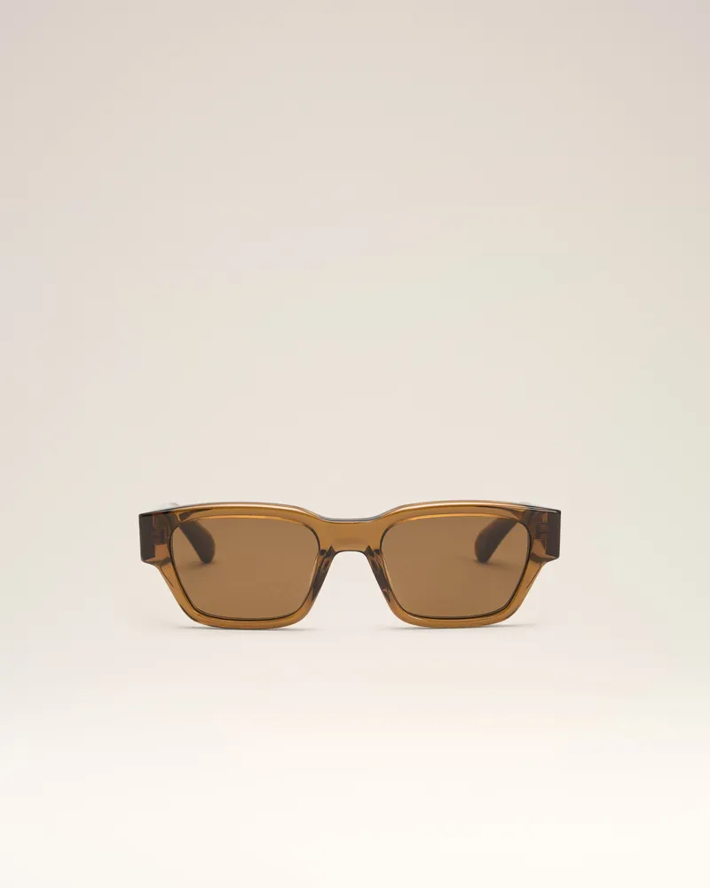 AMI Paris 75009 Sonnenbrille aus braunem Gelb Unisex Dunkelhoney