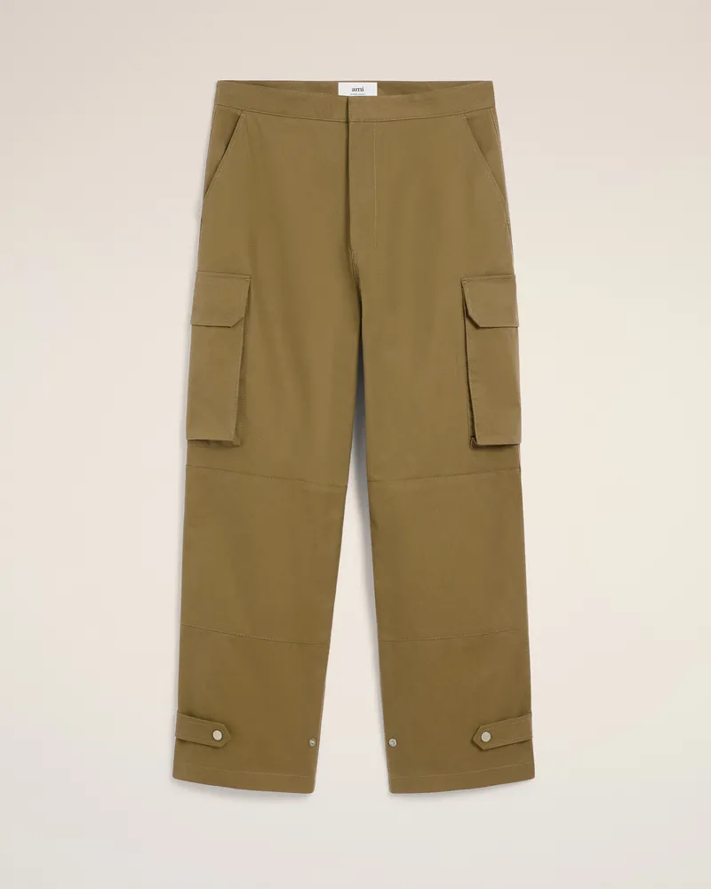 AMI Paris Cargo-Hose aus grüner Baumwolle Grün für Herren Bronze