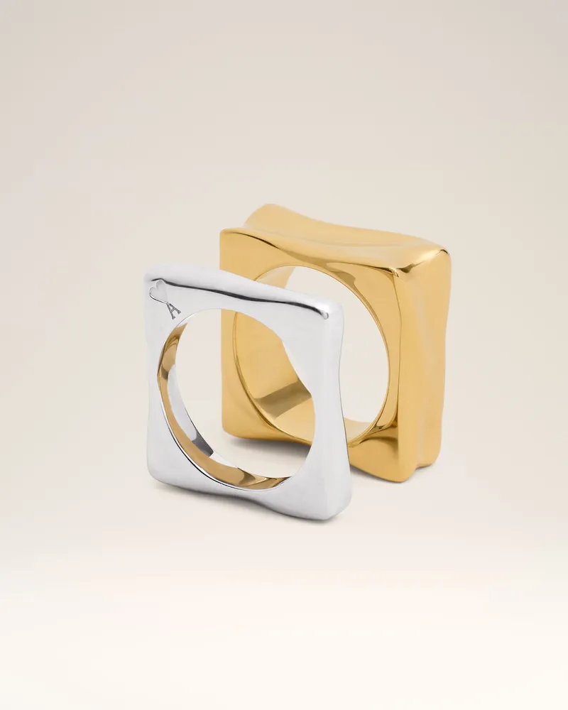 AMI Paris Dune Ring aus Gold-Messing Gold Unisex Gold