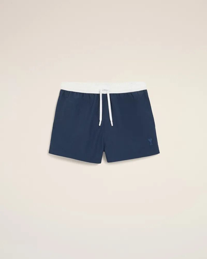 AMI Paris Blauer Nylon-Badeanzug Blau für Herren Tinte