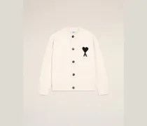 Ami De Coeur Cardigan aus weißer Wolle Weiß Unisex