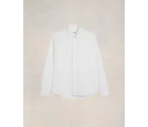 AMI Paris Klassisches Hemd mit farblich abgestimmtem Ami de Coeur Logo Weiß Weiss