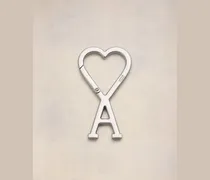 Ami De Coeur Schlüsselanhänger mit Haken aus silberfarbenem Metall Silber Unisex