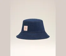 Blauer Denim-Baumwollhut mit Ami Paris Heritage-Aufnäher Blau Unisex