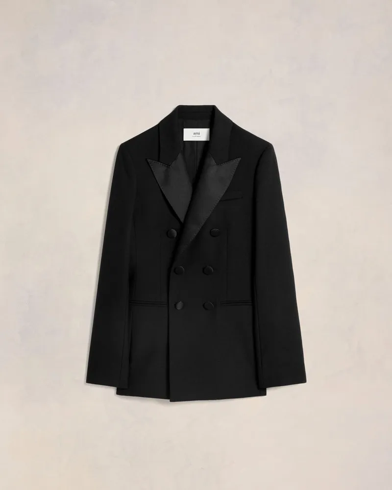 AMI Paris Zweireihiger Blazer Schwarz für Damen Schwarz