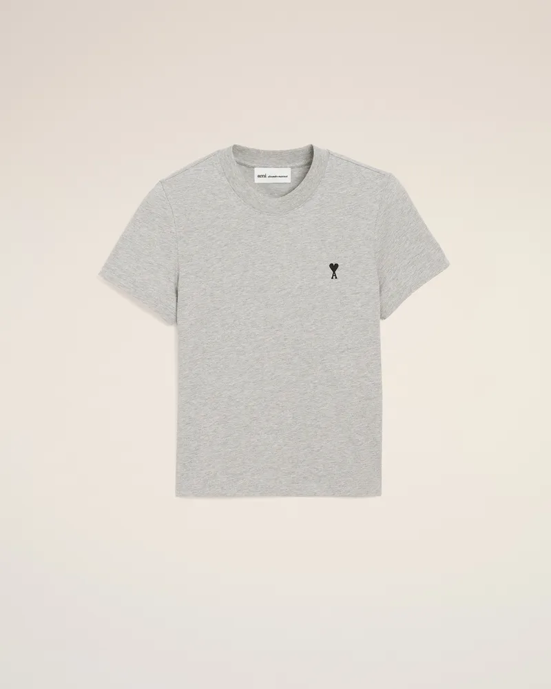 AMI Paris Ami de Coeur T-Shirt aus grauer Baumwolle Grau - Größe für Damen Heather