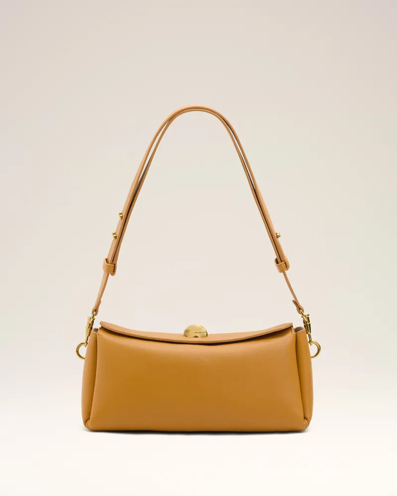 AMI Paris Carrousel Tasche aus gelbem Kalbsleder Gelb Unisex Honig