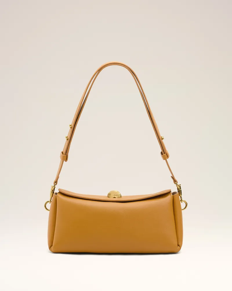 AMI Paris Carrousel Tasche aus gelbem Kalbsleder Gelb Unisex Honig