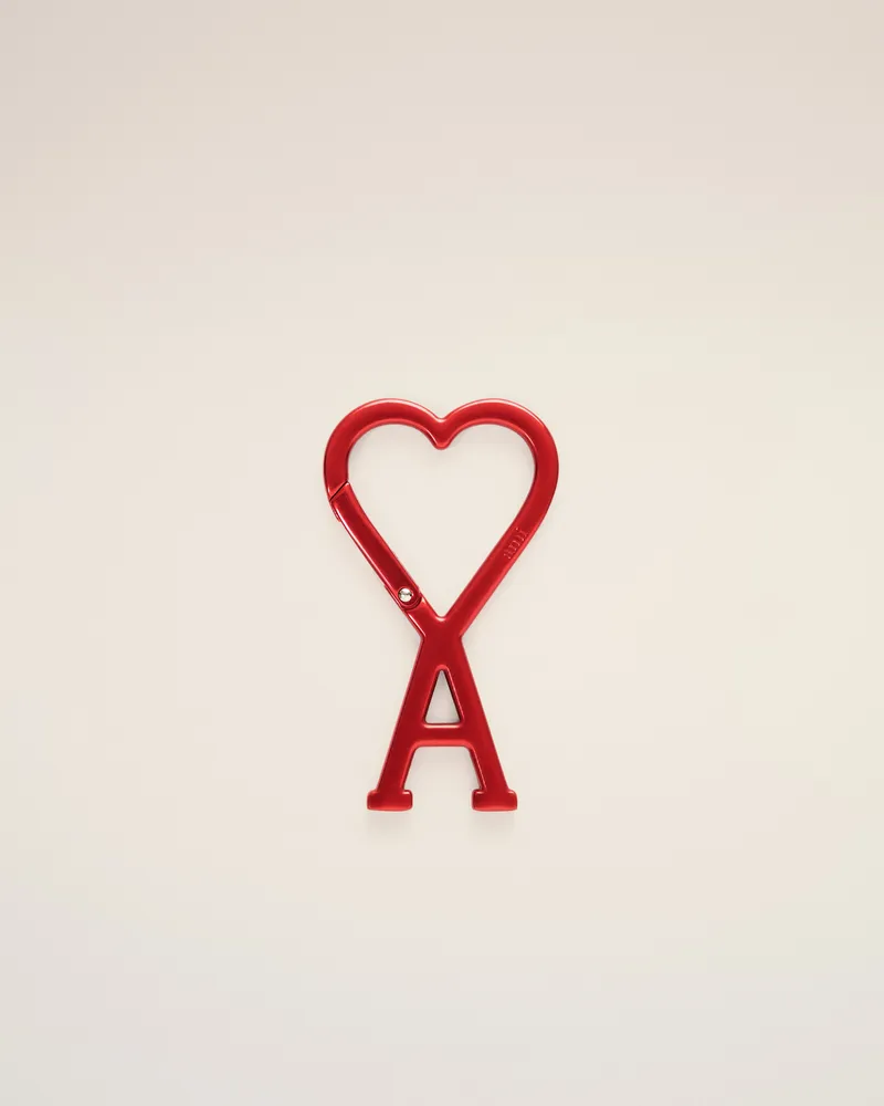 AMI Paris Ami de Coeur Schlüsselanhänger mit rotem Aluminiumhaken Rot - Größe Unisex Rot