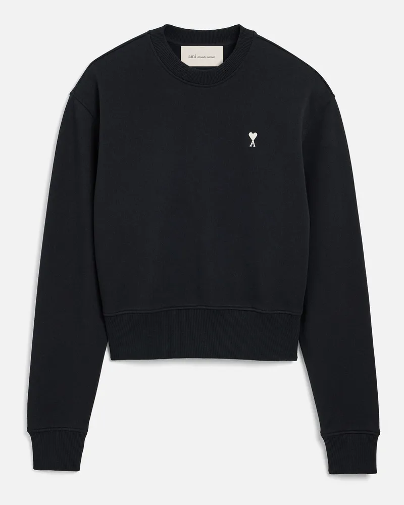 AMI Paris Ami de Coeur Sweatshirt aus schwarzer Baumwolle Schwarz - Größe für Damen Schwarz
