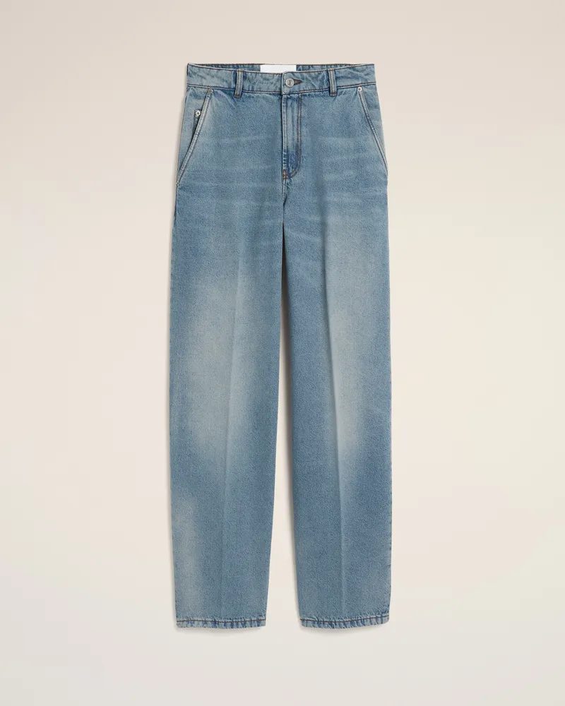 AMI Paris Ballonfit-Jeans aus blauer Baumwolle Blau für Damen Blau