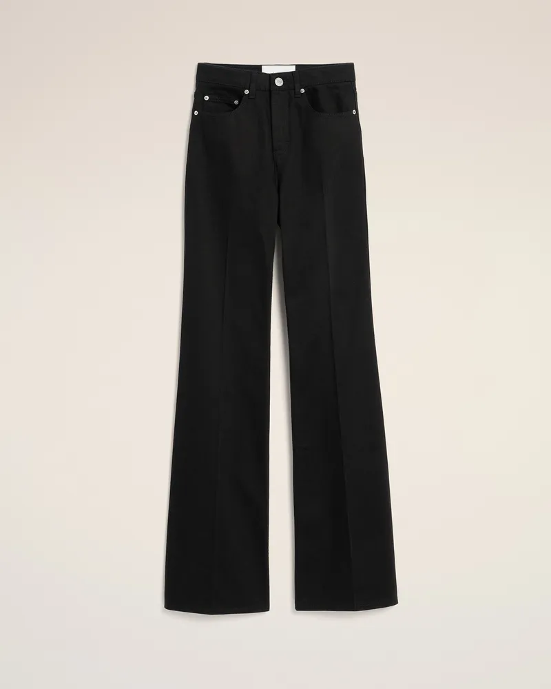 AMI Paris Schwarze Flare-Jeans aus Baumwolle Schwarz - Größe Kurze Beinlänge Schwarz