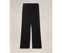 Weite Hose mit elastischem Taillenbund Schwarz