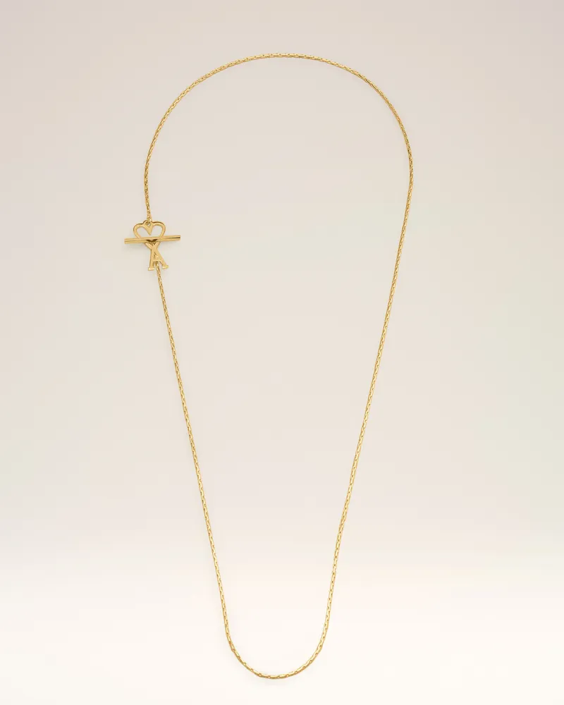 AMI Paris Ami de Coeur Halskette aus goldfarbenem Messing mit Kettengliedern Gelb Unisex Gold