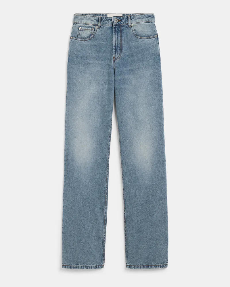 AMI Paris Weit geschnittener Jeans aus blauer Baumwolle Blau für Damen Blau