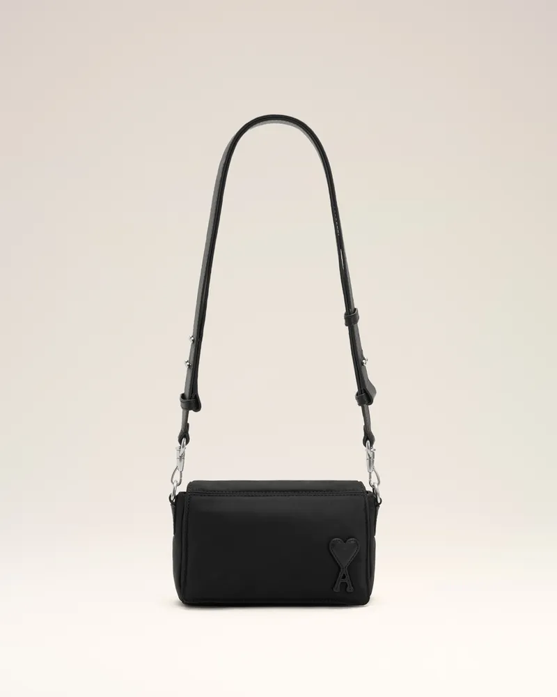 AMI Paris Marcel Lunch Box Tasche aus schwarzem Nylon Schwarz Unisex Schwarz