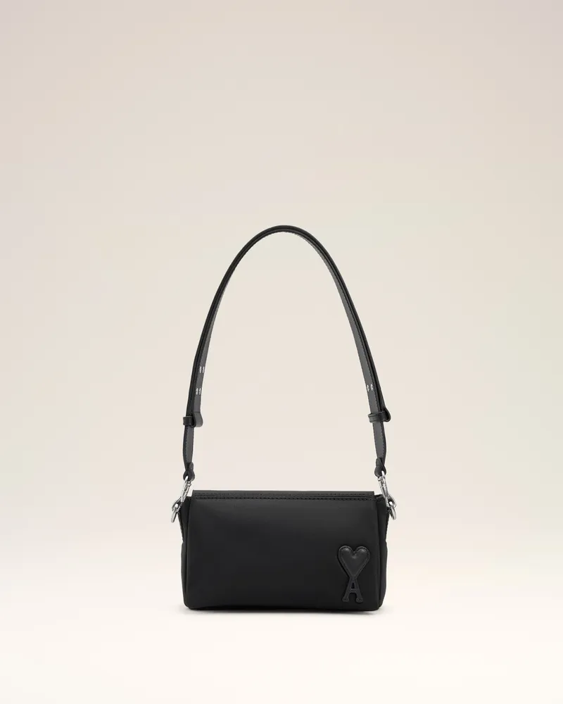 AMI Paris Marcel Lunchbox-Bag aus schwarzem Nyloncanvas Schwarz Unisex Schwarz