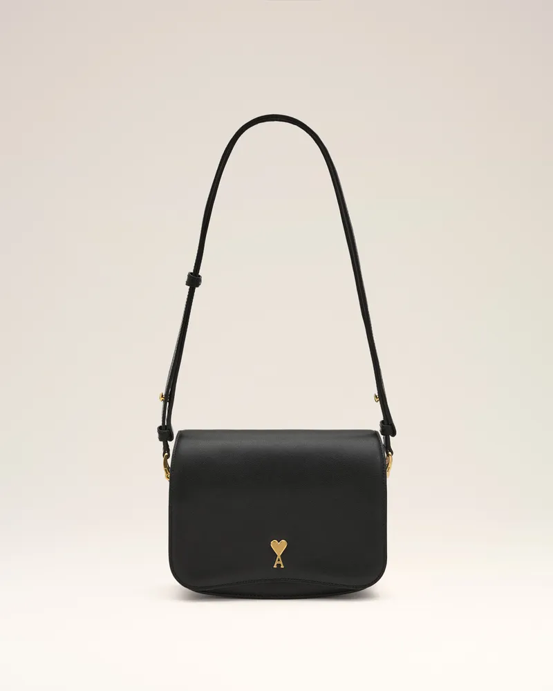AMI Paris Paris Paris Tasche aus schwarzem Rindsleder Schwarz - Größe Unisex Schwarz