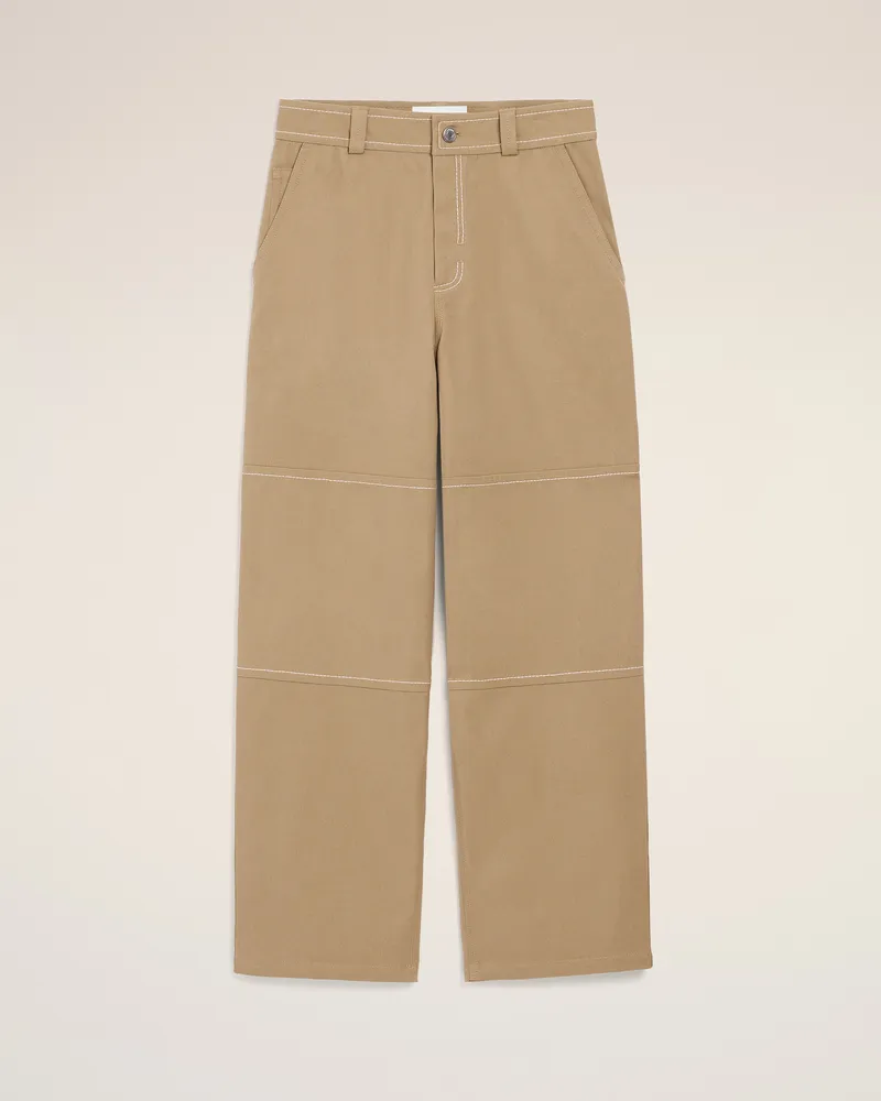 AMI Paris Beige Baumwoll-Arbeitshose Beige für Herren Taupegrau