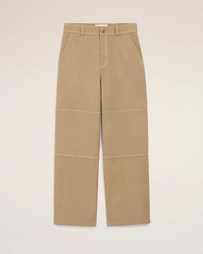 AMI Paris Beige Baumwoll-Arbeitshose Beige für Herren Taupegrau