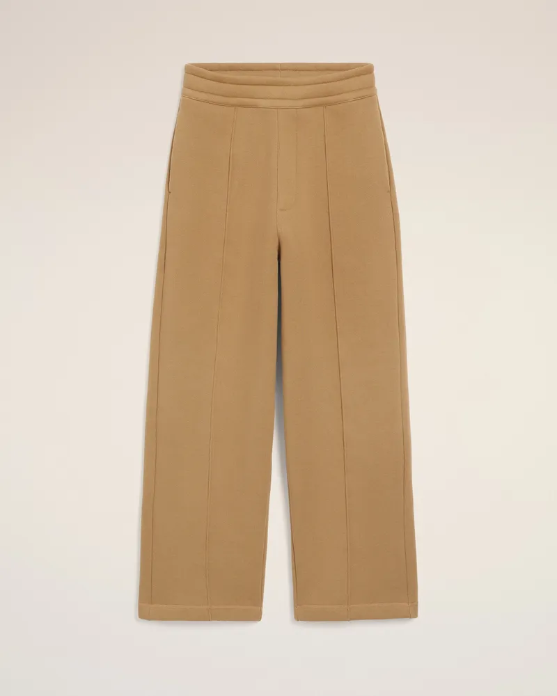 AMI Paris Ami De Coeur Flare-Fit-Jogginghose aus brauner Baumwolle Braun Unisex Camel
