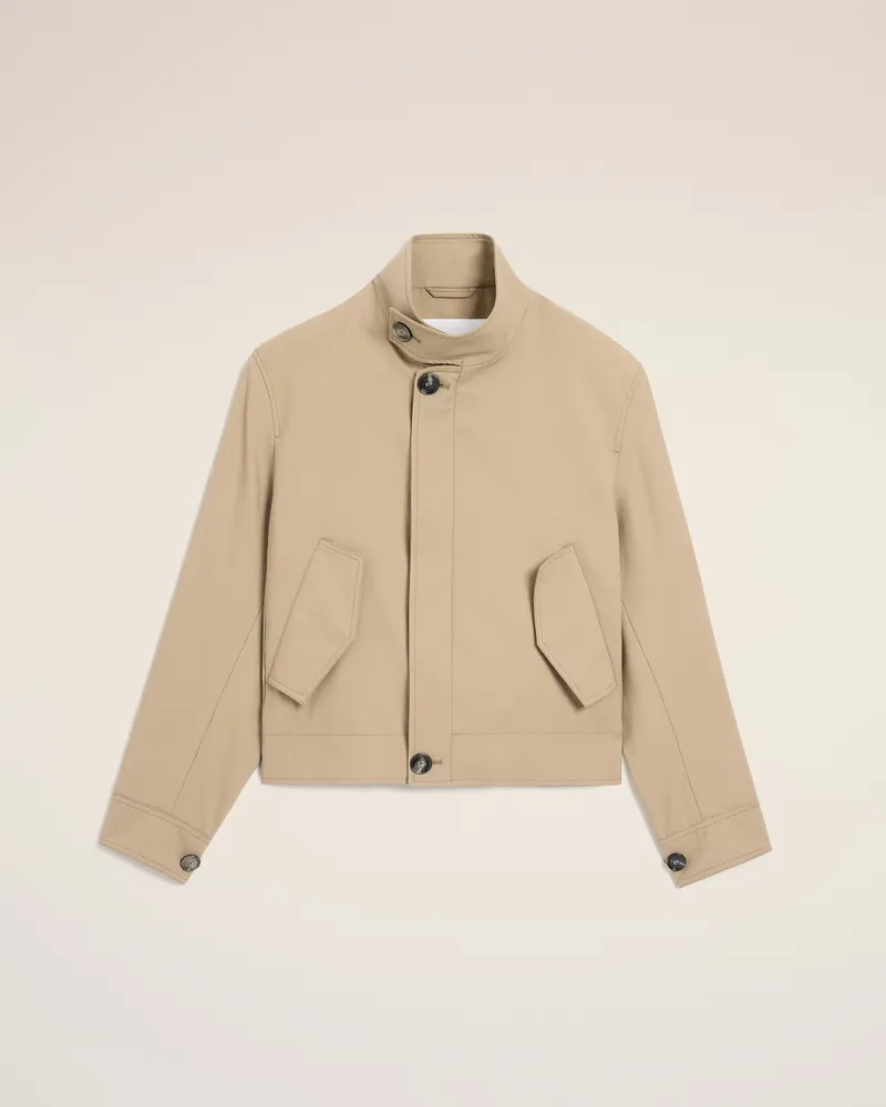 AMI Paris Beige Harrington-Jacke aus Schurwolle Beige für Herren Taupegrau