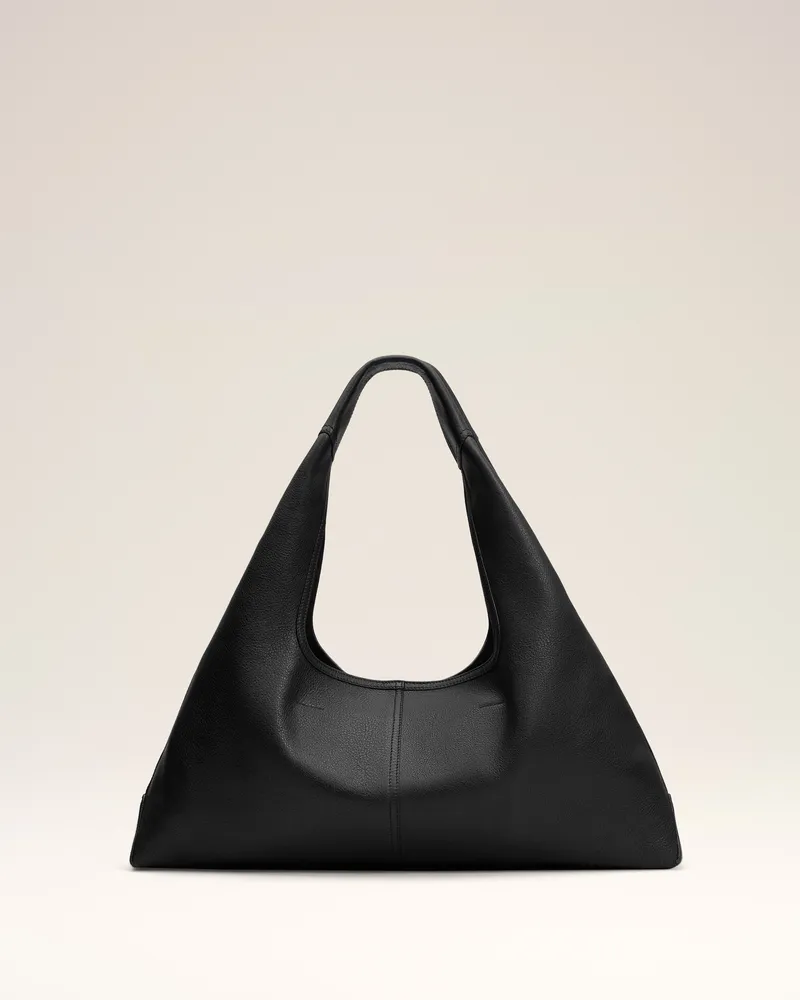 AMI Paris Etienne Schultertasche aus geschmeidigem Leder in Schwarz Schwarz Unisex Schwarz