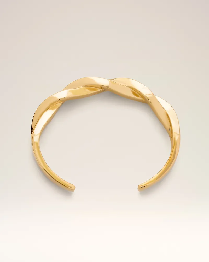 AMI Paris Goldfarbenes Armband aus Messing mit Flechtstruktur Gelb Unisex Gold