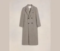 Zweireihiger Mantel Braun