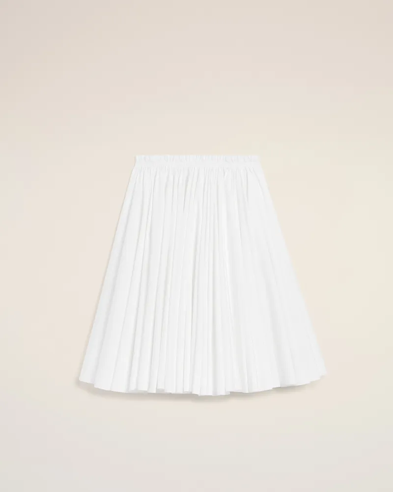 AMI Paris Weißer Baumwollrock in Midi-Länge mit Blütenform Weiß für Damen Weiss