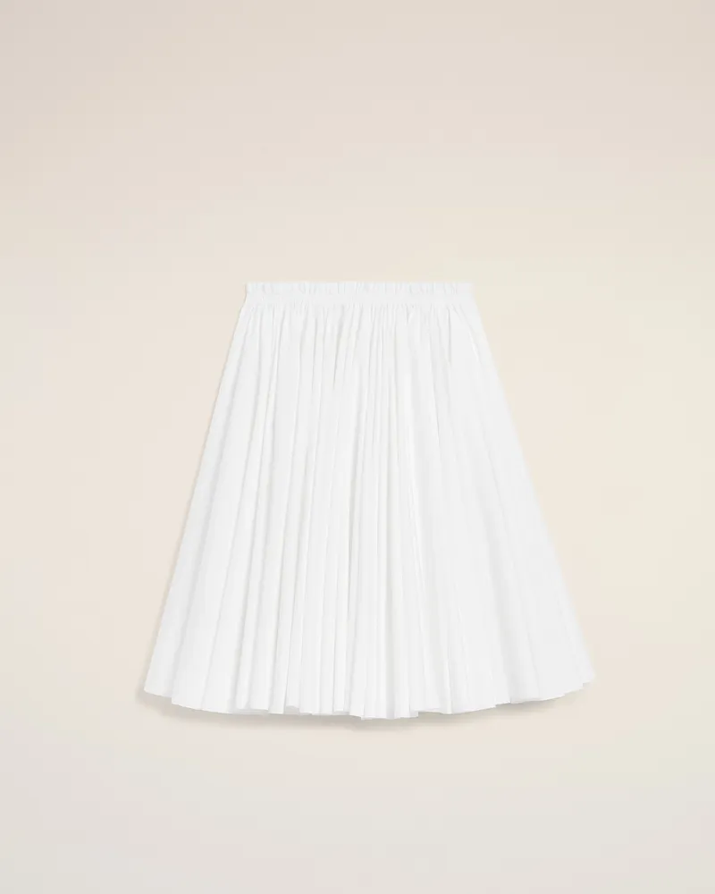 AMI Paris Weißer Baumwollrock in Midi-Länge mit Blütenform Weiß für Damen Weiss