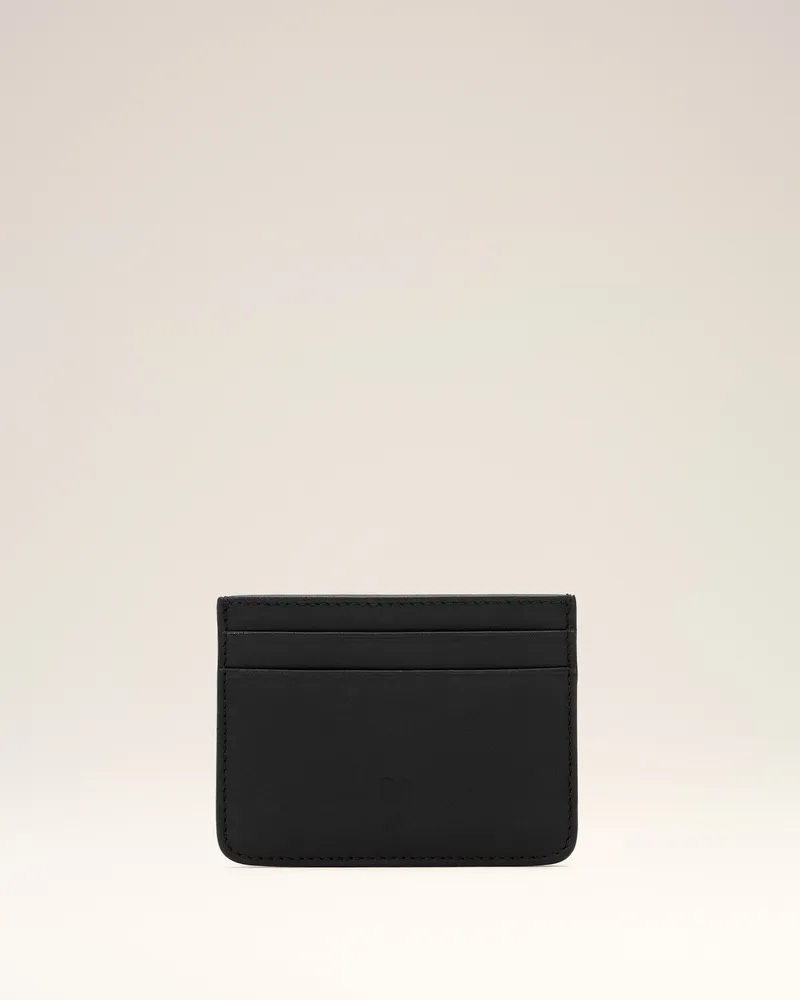 AMI Paris Ami de Coeur Kartenetui aus schwarzem Rindsleder Schwarz Unisex Schwarz