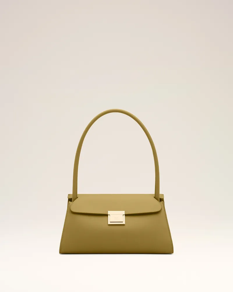 AMI Paris Kleine Mimi Tasche aus grünem Rindsleder Grün Unisex Matcha