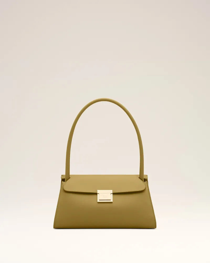 AMI Paris Kleine Mimi Tasche aus grünem Rindsleder Grün Unisex Matcha