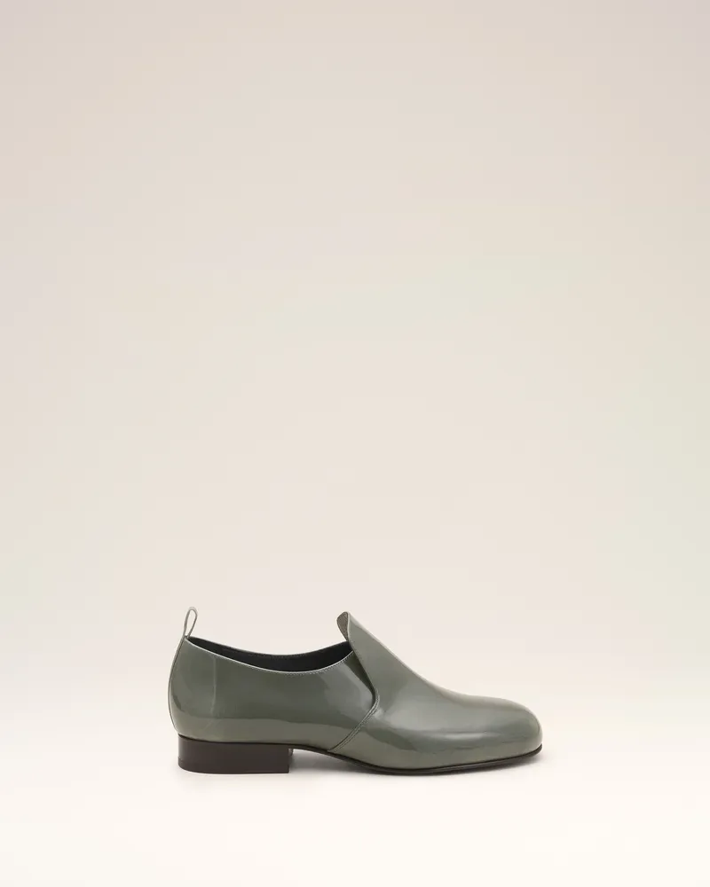AMI Paris Graue flache Schuhe aus Kalbsleder Grau - Größe für Damen Kohlenstoffgrau