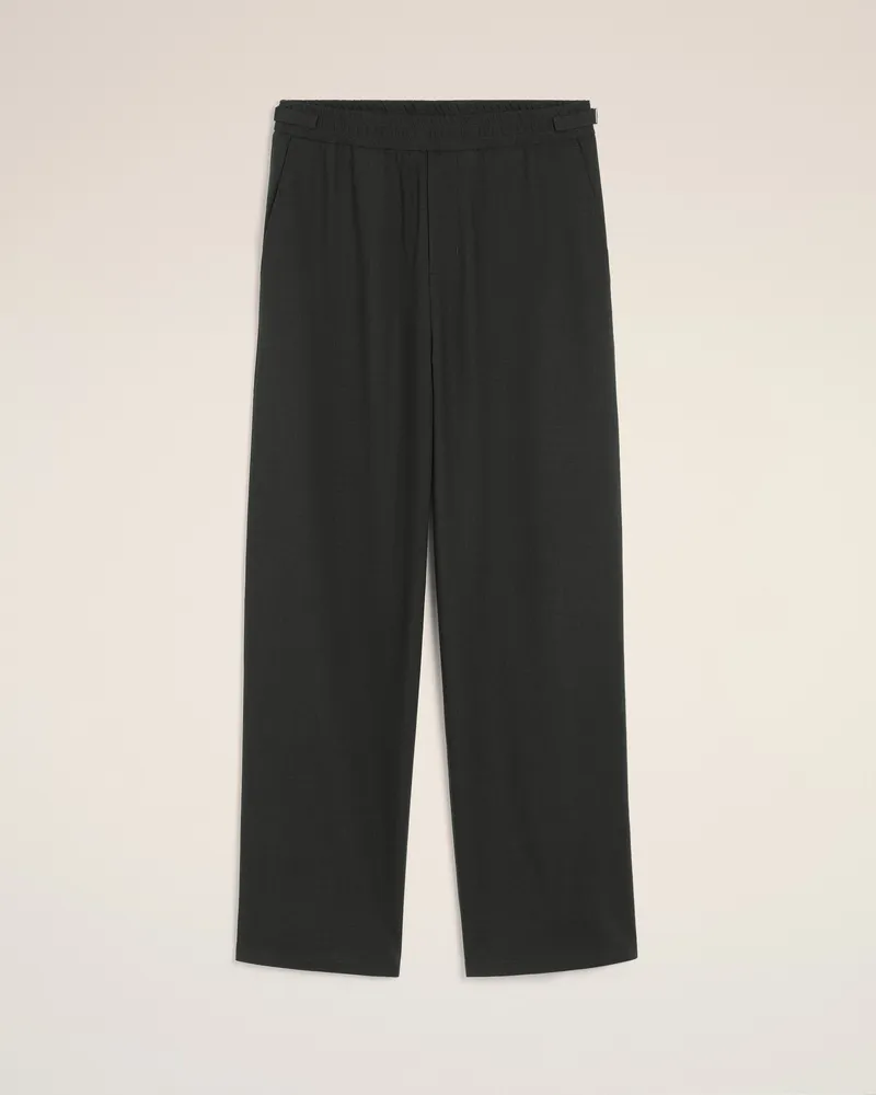 AMI Paris Elastische Hose aus schwarzer Wolle Grau für Herren Anthrazit