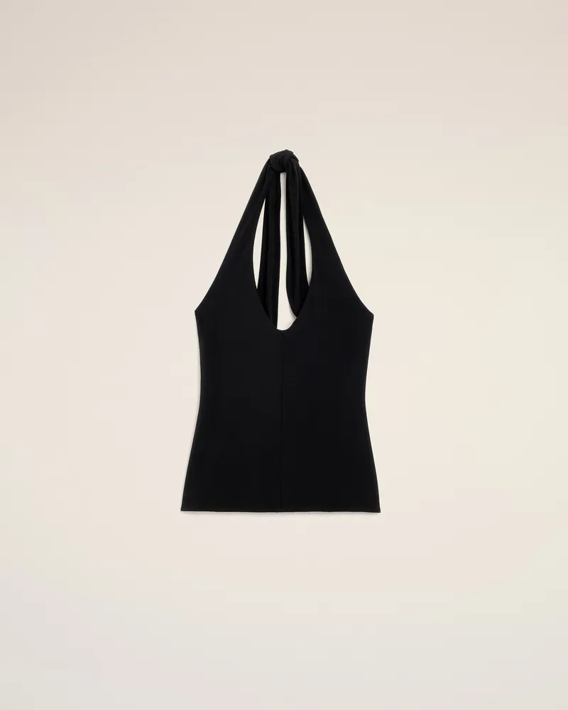 AMI Paris Schwarzes Rückenfreies Top aus Jersey Schwarz für Damen Schwarz
