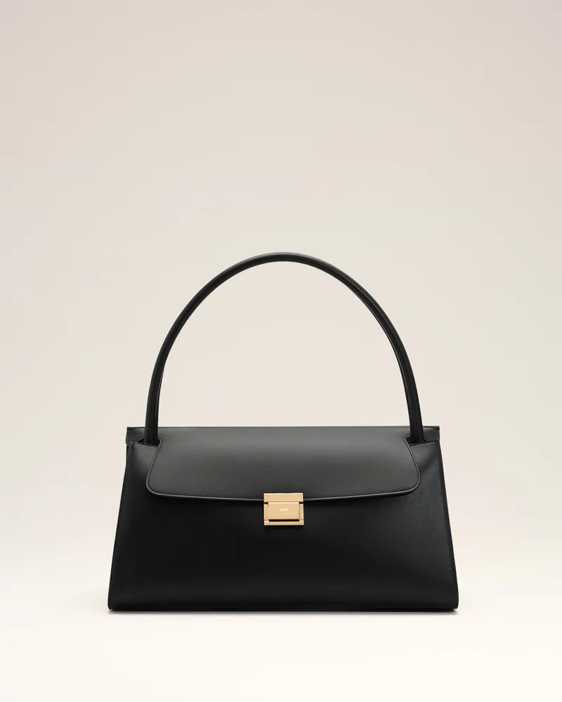AMI Paris Mimi Tasche aus schwarzem Kalbsleder Schwarz Unisex Schwarz