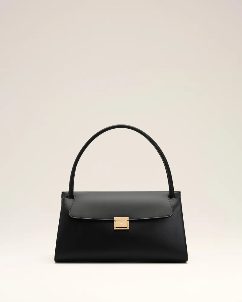 AMI Paris Mimi Tasche aus schwarzem Rindsleder Schwarz Unisex Schwarz