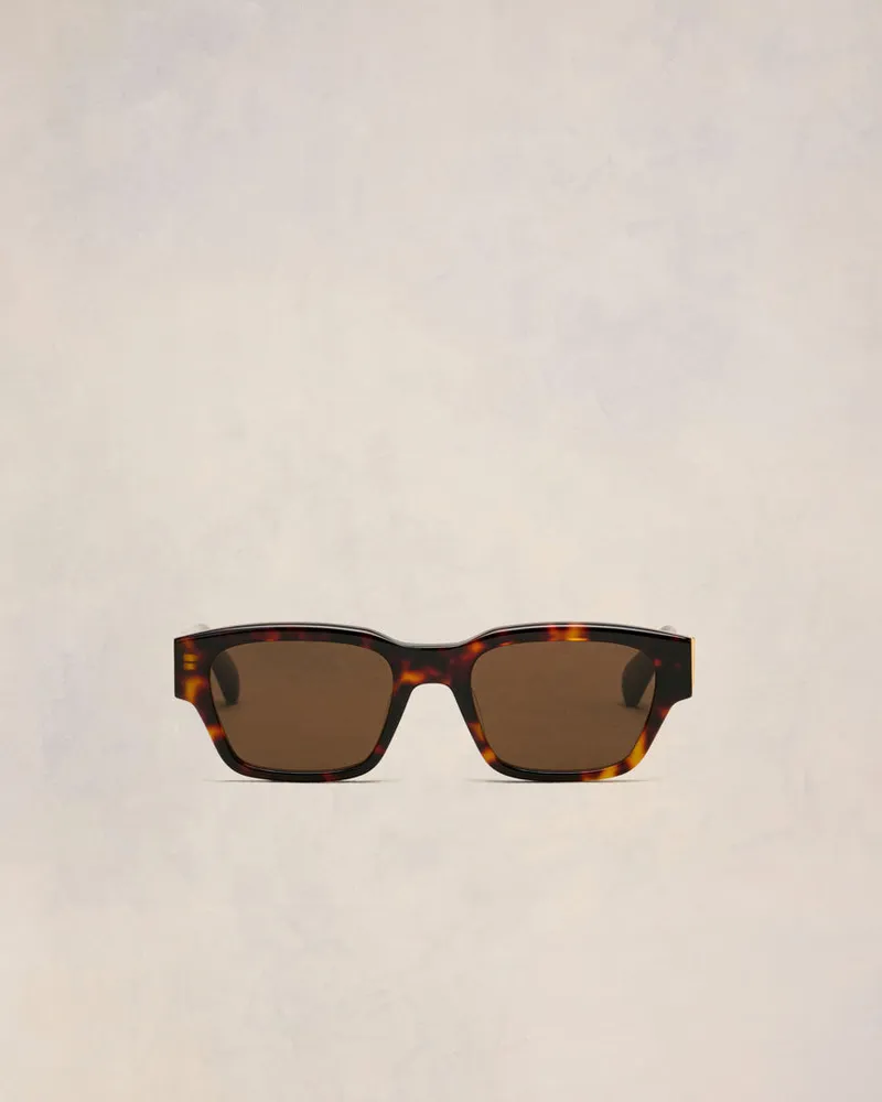 AMI Paris Braune 75009 Sonnenbrille Mehrfarbig Unisex Shell