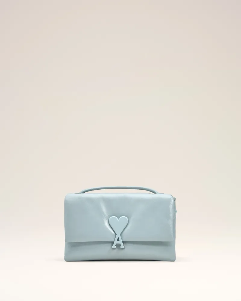 AMI Paris Voulez-Vous Tasche aus blauem Glattleder Blau Unisex Sky