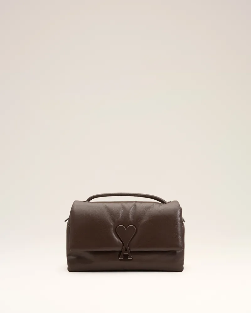 AMI Paris Voulez-Vous Tasche aus braunem Rindsleder Braun - Größe Unisex Dunkelkaffee