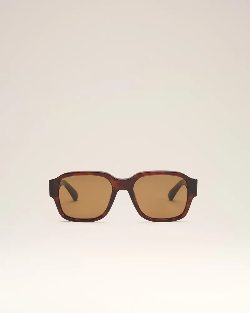 AMI Paris 75006 Sonnenbrille aus braunem Acetat Grau Unisex Shell