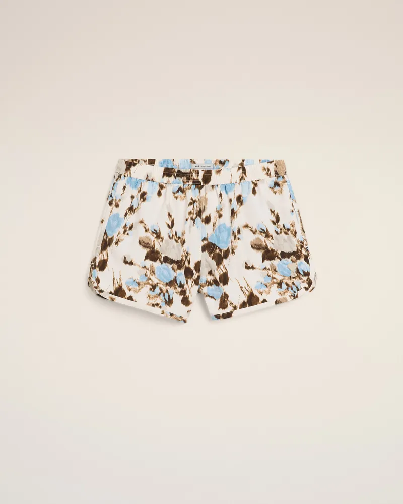 AMI Paris Blaue bedruckte Badehose Blau für Herren Sky